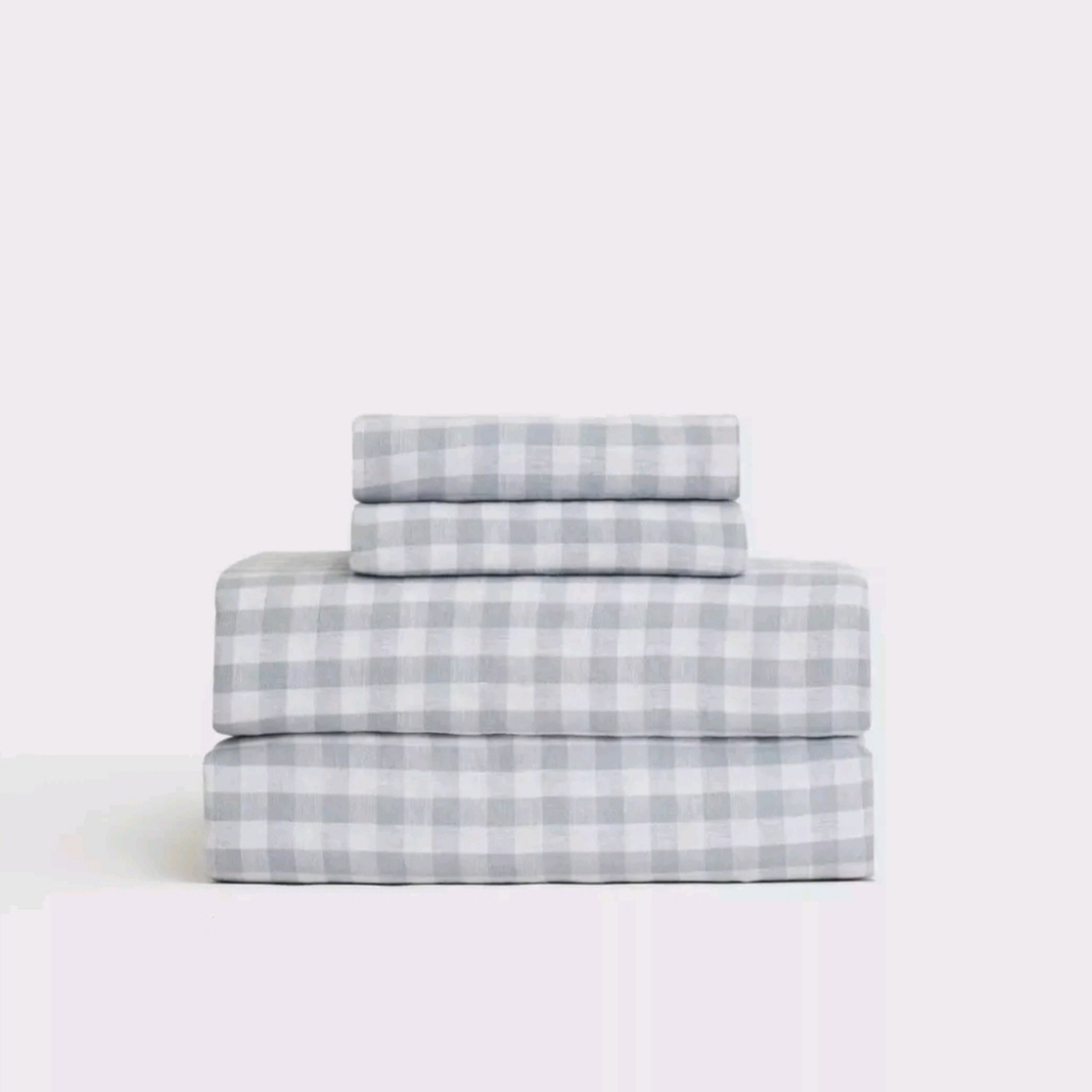 Quince Linen Gingham Bedding Sheets